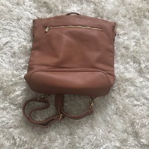 Neiman Marcus Convertible Back Pack Nude Color